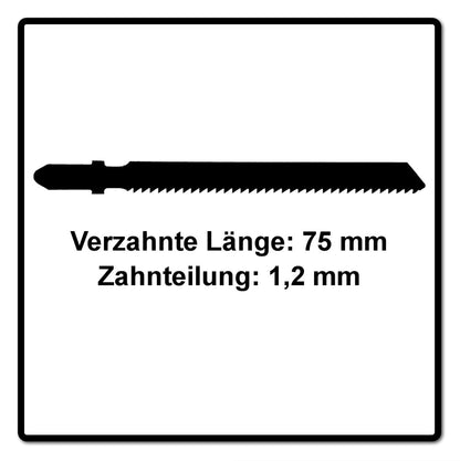 Festool HS 75/1,2 BI/20 Metal Steel / Stainless Steel Stichsägeblatt 75 mm 20 Stk. ( 204271 ) gewellte Grundform aus  BI-Metall - Toolbrothers