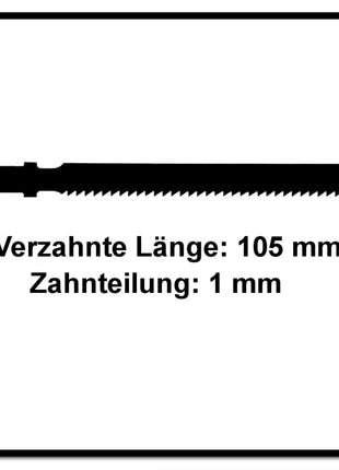 Festool HS 105/1 BI/5 Stichsägeblatt METAL STEEL/STAINLESS STEEL ( 204272 ) für PS 300, PSB 300, PS 400, PSC 400, PSBC 400, PSB 400, PS 420, PSB 420, PSC 420, PSBC 420