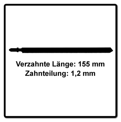 Festool HS 155/1,2 BI/5 Stichsägeblatt METAL SANDWICH MATERIALS ( 204337 ) für PS 300, PSB 300, PS 400, PSC 400, PSBC 400, PSB 400, PS 420, PSB 420, PSC 420, PSBC 420