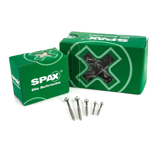 SPAX Universalschraube 5,0 x 60 mm 100 Stk. TORX T-STAR plus T20 WIROX Senkkopf Teilgewinde 4Cut-Spitze 0191010500603 - Toolbrothers