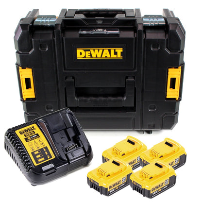 DeWalt Akku Plus Starterkit DCB115D4 in TSTAK II Systemkoffer mit passender Einlage inkl. 4 x 4,0 Ah Akku + Ladegerät - Toolbrothers