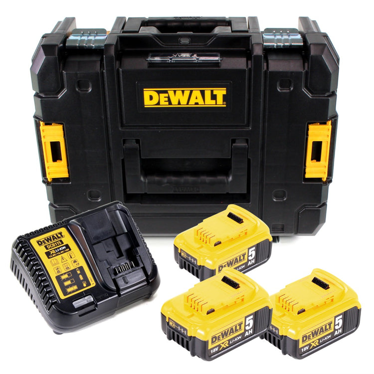 DeWalt Akku Plus Starterkit DCB115P3 18V mit 3x DCB184 Akku 5,0Ah + Ladegerät + TSTAK - Toolbrothers