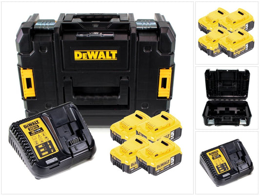 DeWalt Akku Plus Starterkit DCB115P4 18V mit 4x DCB184 Akku 5,0Ah + Ladegerät + TSTAK - Toolbrothers