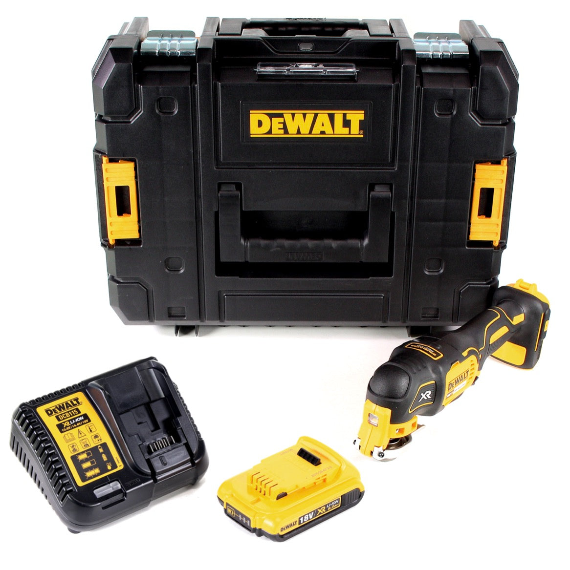 DeWalt DCS 355 D1 Akku Oszillierer 18V Brushless Solo + 1x Akku 2,0Ah + Ladegerät + TSTAK - Toolbrothers