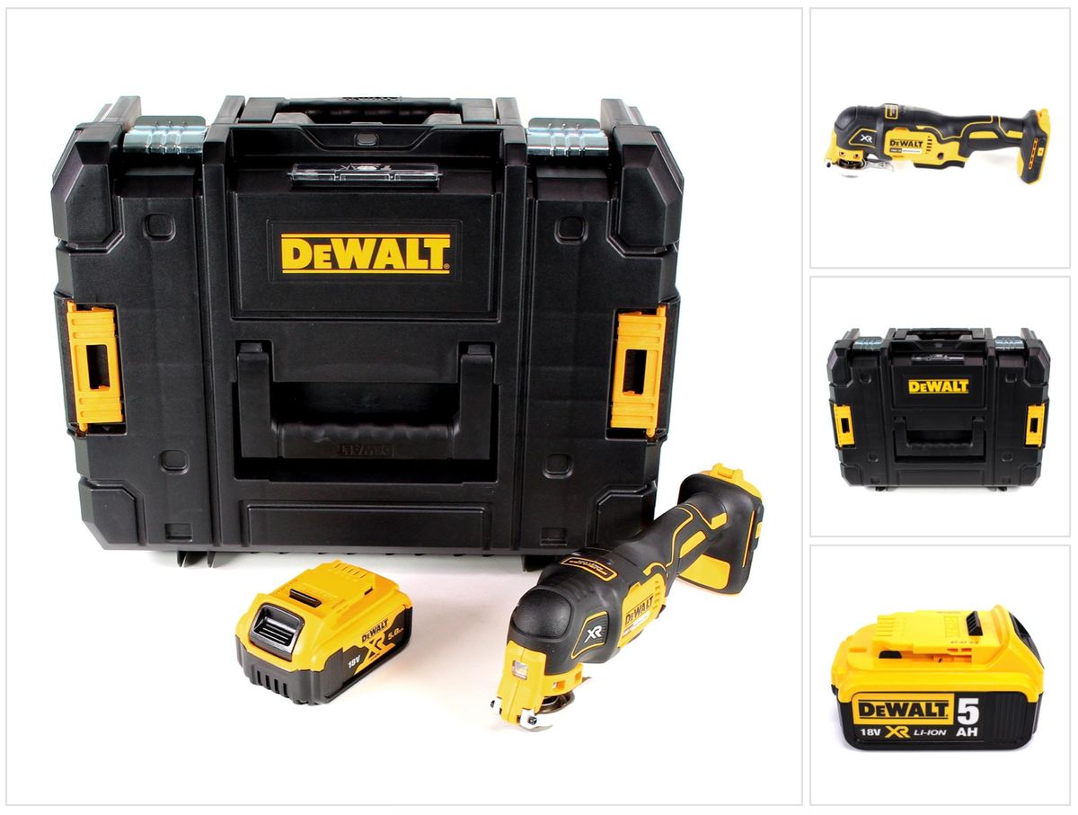 DeWalt DCS 355 NT Akku Oszillierer 18V Brushless Solo + 1x Akku 5,0Ah + TSTAK - ohne Ladegerät - Toolbrothers