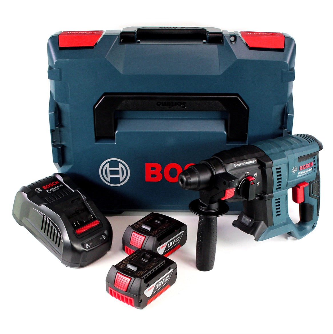 Bosch GBH 18 V-20 Akku Kombihammer 18V 1,7J SDS plus + 2x Akku 3,0Ah + Schnellladegerät + L-BOXX - Toolbrothers