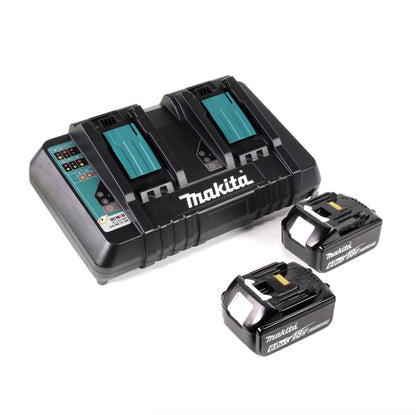 Makita DUC 355 PG2 Akku Kettensäge 36V ( 2x18V ) Brushless 35 cm + 2x 6,0 Ah Akku + Doppelladegerät - Toolbrothers