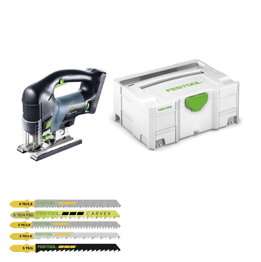 Festool CARVEX PSBC 420 Li EB-Basic Akku Pendelstichsäge ( 201379 ) 18V 120mm Brushless Solo + 25tlg. Stichsägeblatt-Set + systainer - ohne Akku, ohne Ladegerät - Toolbrothers