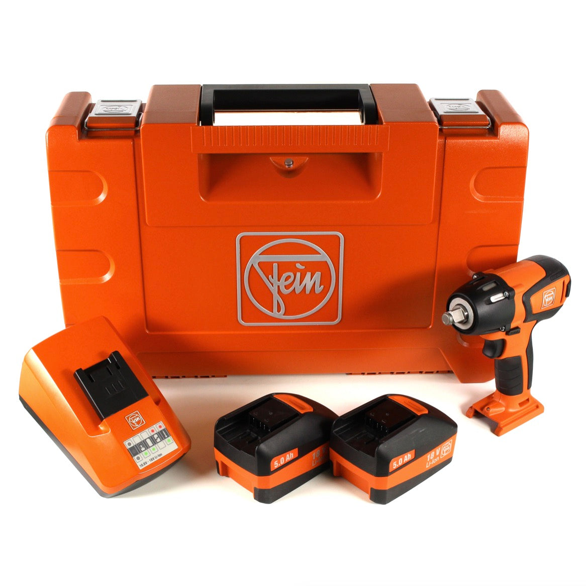 FEIN ASCD 18-300 W2 Akku Schlagschrauber 18 V Brushless 1/2" im Koffer + 2 x 5,0 Ah Akku + Ladegerät ( 71150661000 ) - Toolbrothers