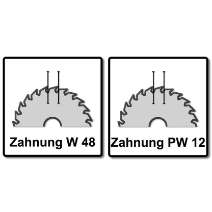 Festool Feinzahn Kreissägeblatt HW 160 x 20 x 2,2 mm W48 160 mm 48 Zähne ( 491952 ) + Festool Panther Kreissägeblatt HW 160 x 20 x 2,2 PW12 12 Zähne ( 496301 ) - Toolbrothers