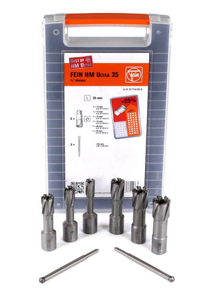 FEIN KBU 35 MQW Universal Magnet Kernbohrmaschine 1100 Watt bis 35 mm + 8-tlg. Kernbohrer-Set Ultra - Toolbrothers