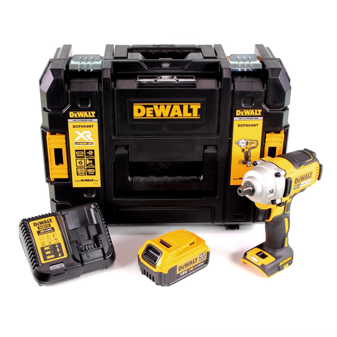 DeWalt DCF 894 M1 Akku Schlagschrauber 18 V 447 Nm 1/2" Brushless + 1x Akku 4,0 Ah + Ladegerät + TSTAK - Toolbrothers