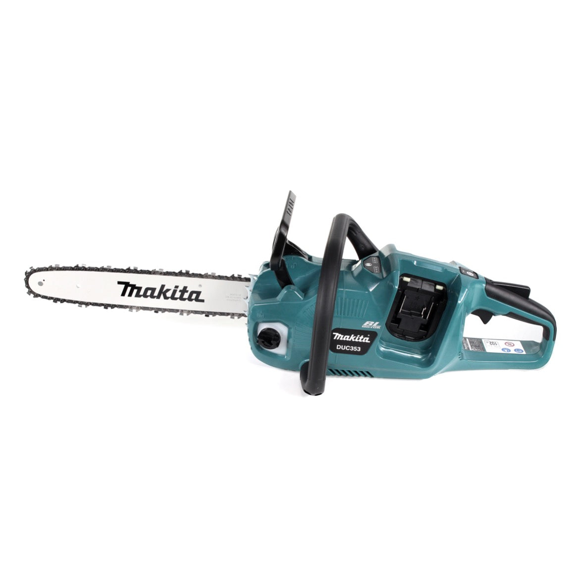 Makita DUC 353 PG4 Akku Kettensäge 36V ( 2x18V ) Brushless 35 cm + 4x 6,0 Ah Akku + Doppelladegerät - Toolbrothers