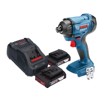 Bosch GDR 18 V-160 Visseuse à chocs sans fil 18 V 1/4" + 2 x Batteries 2,0 Ah + Chargeur