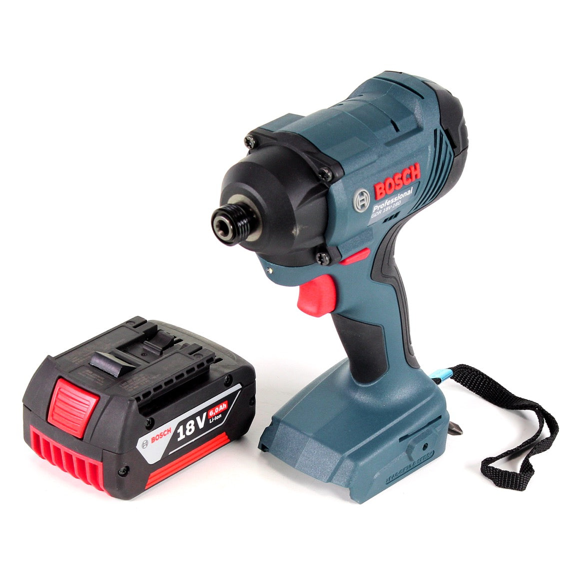 Bosch GDR 18 V-160 Akku Drehschlagschrauber 18V 1/4" + 1x Akku 6,0Ah + Einlage - ohne L-Boxx, ohne Ladegerät - Toolbrothers