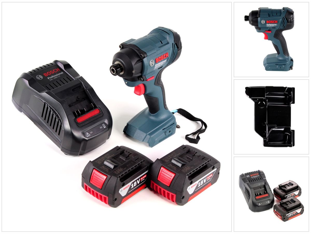 Bosch GDR 18 V-160 Akku Drehschlagschrauber 18V 1/4" + 2x Akku 6,0Ah + Ladegerät + Einlage - ohne L-Boxx - Toolbrothers