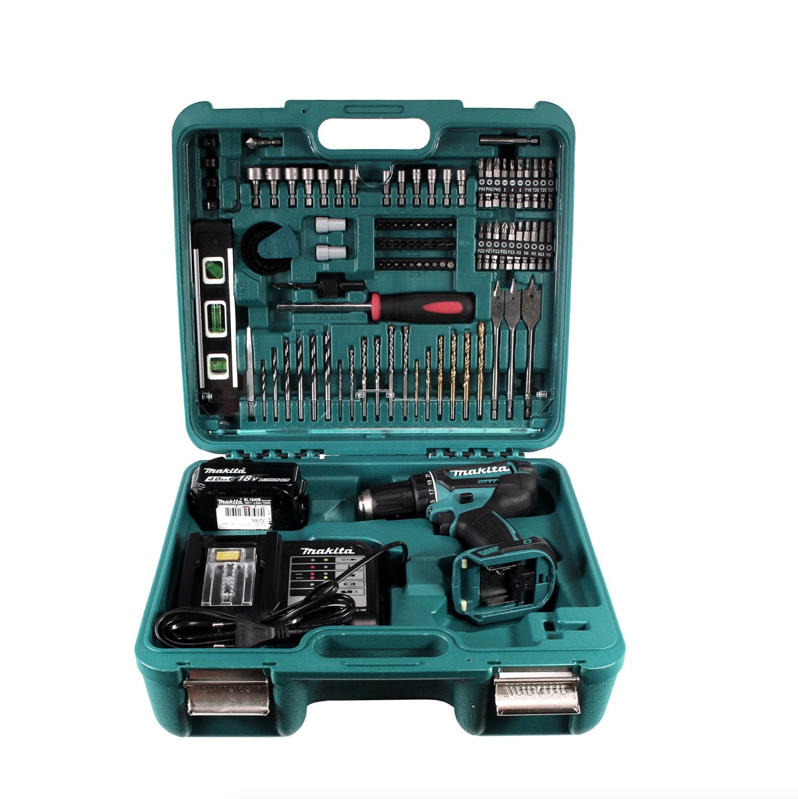 Makita DDF 482 STTK Akku Bohrschrauber 18 V 62Nm + 5,0 Ah Akku + Ladegerät + 101 tlg. Werkzeugset - Toolbrothers