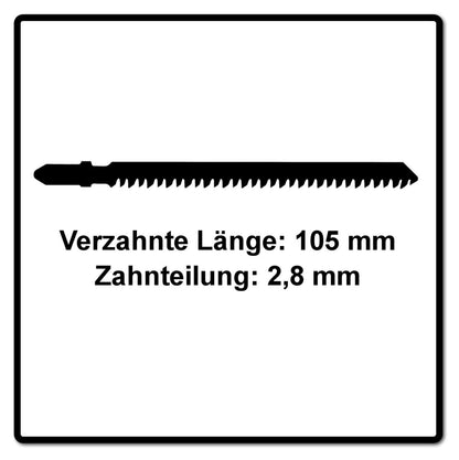 Festool S 105/2,8/40 WOOD Straight Cut Stichsägeblatt 105 mm 40 Stk. ( 2 x 204263 ) extrem scharfe Japanverzahnung, HCS Stahl - Toolbrothers