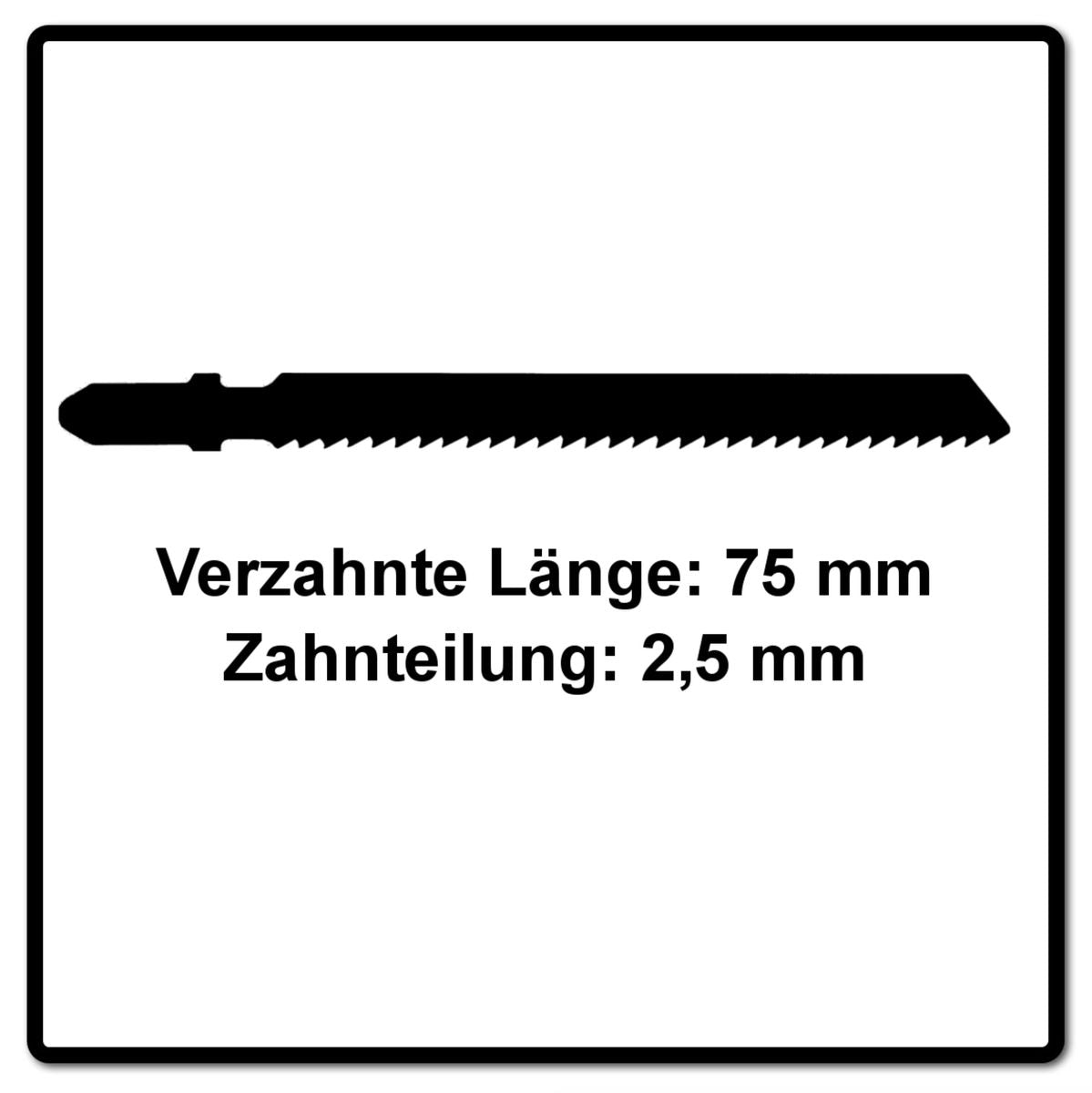 Festool S 75/2,5/50 WOOD Fine Cut Stichsägeblatt 75 mm 50 Stk. ( 2x 204257 ) konisch geschliffen für sauberen Schnitt, HCS Stahl - Toolbrothers