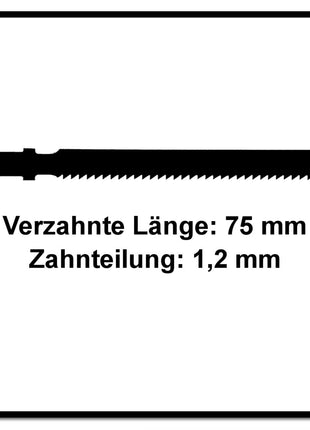 Festool HS 75/1,2 BI/40 Metal Steel / Stainless Steel Stichsägeblatt 75 mm 40 Stk. ( 2x 204271 ) gewellte Grundform aus BI-Metall - Toolbrothers