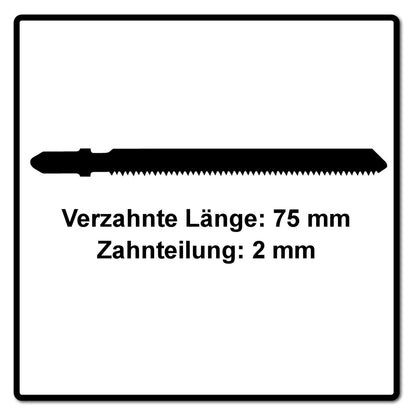 Festool S 75/1,5/20 Plastics Profile Stichsägeblatt 75 mm 20 Stk. ( 4x 204268 ) für Kunststoffprofile, Acrylglas und weiche Kunststoffe, HCS Stahl - Toolbrothers