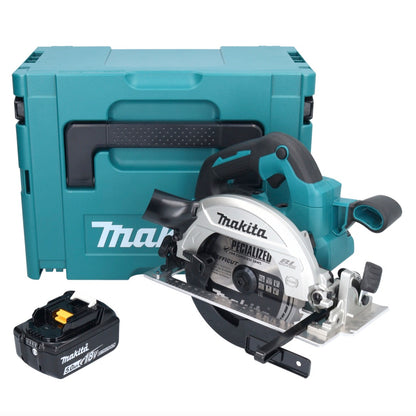 Makita DHS 661 T1JU Akku Handkreissäge 18 V 165 mm Brushless + 1x 5,0Ah Akku + Makpac - ohne Ladegerät - Toolbrothers