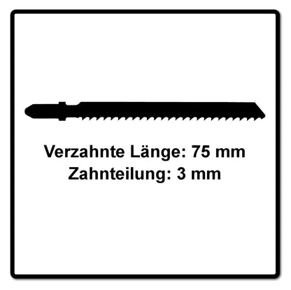 Festool HS 75/3 BI/10 Plastics Solid Materials Stichsägeblatt 75 mm 10 Stk. ( 2x 204336 ) für Kunstoff-Vollmaterial, faserverstärkte Kunststoffe - Toolbrothers