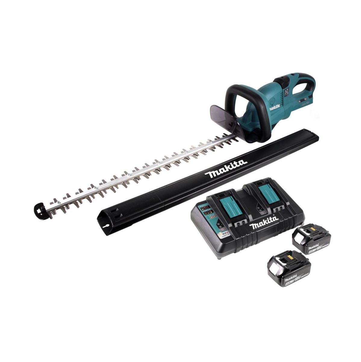 Makita DUH 651 PM Akku Heckenschere 36V (2x 18V) 65cm XPT Silent mit 2x 4,0 Ah Akku und Ladegerät - Toolbrothers