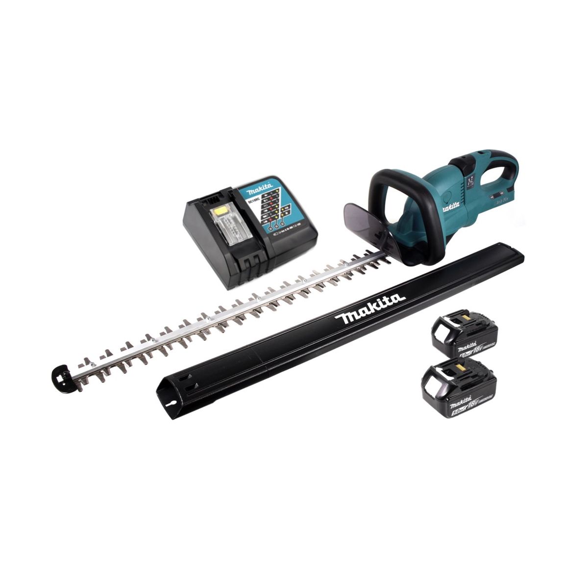 Makita DUH 651 RT Akku Heckenschere 36V (2x18V) 65cm XPT Silent mit 2x 5 Ah Akku und Ladegerät - Toolbrothers