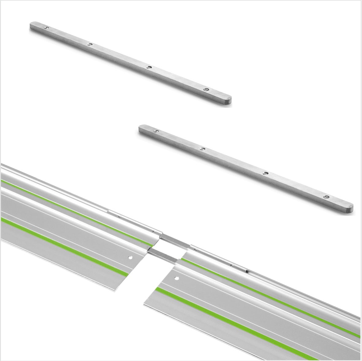 Festool FS 1400/2 Führungsschiene 1400 mm 2 Stk. ( 2x 491498 ) + 2x Verbindungsstück FSV ( 2x 482107 ) - Toolbrothers