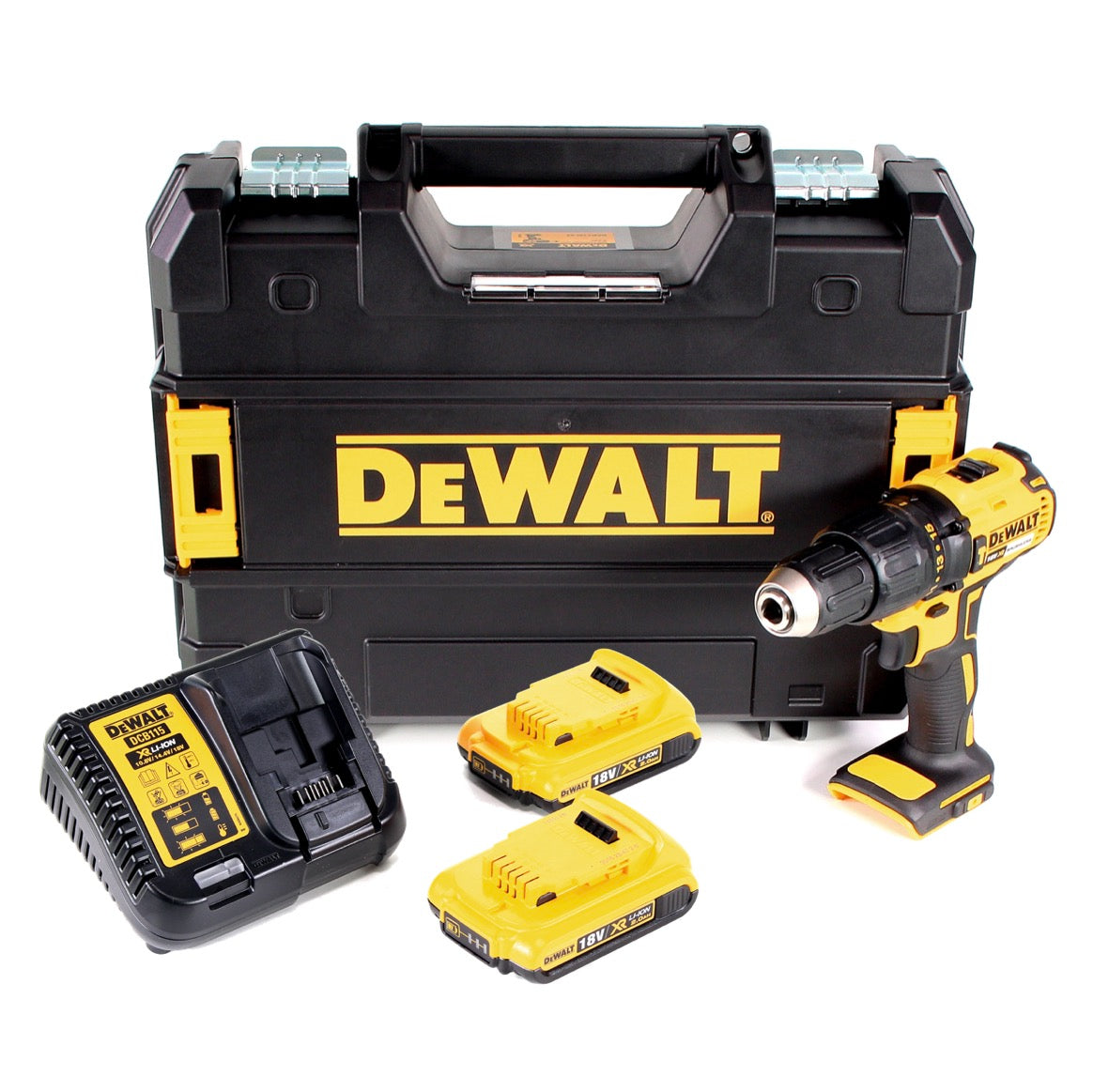 DeWalt DCD 778 D2T Akku Schlagbohrschrauber 18V 65Nm + 2x Akkus 2,0Ah + Ladegerät in TSTAK Box - Toolbrothers