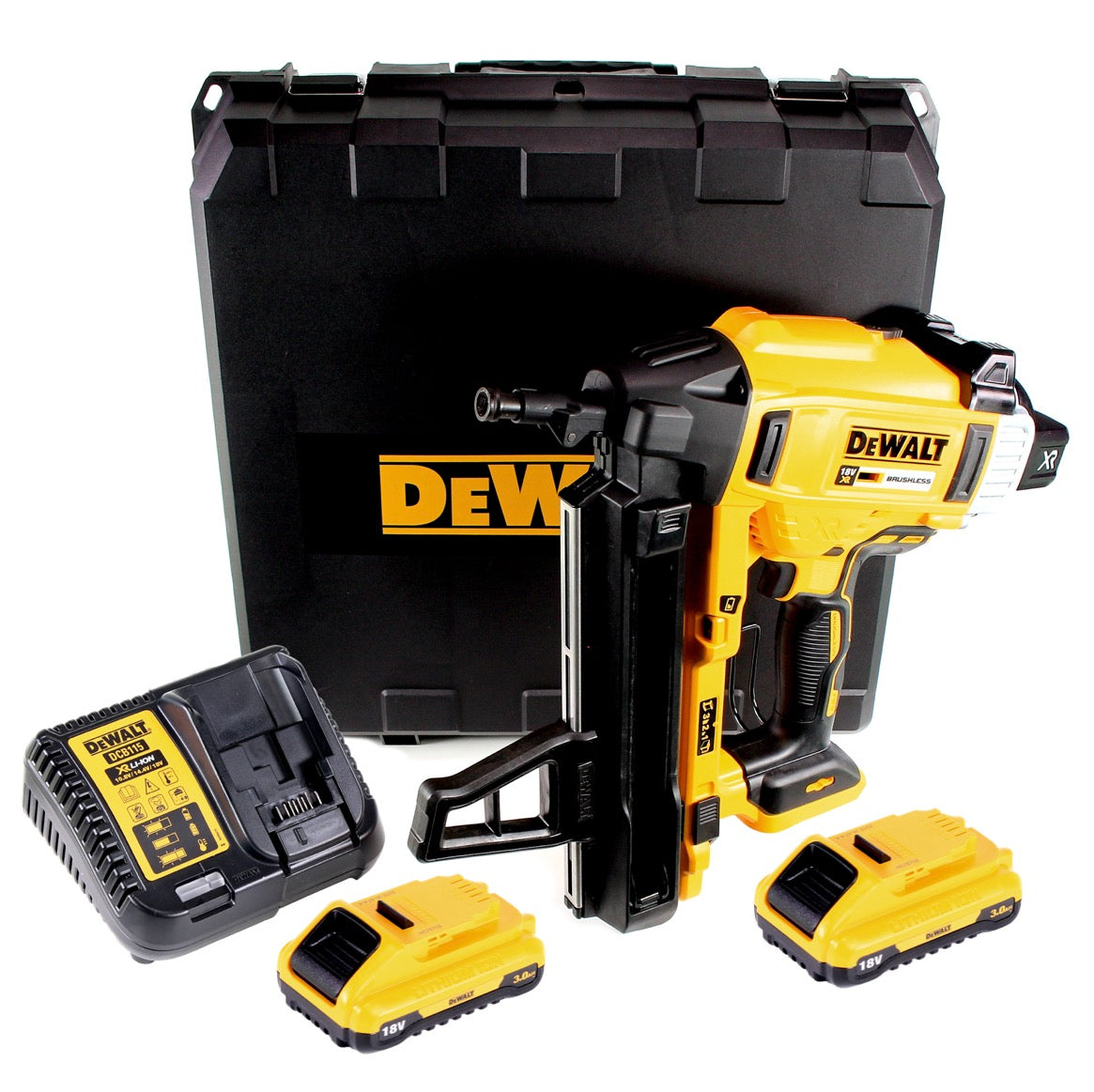 DeWalt DCN 890 L2 Akku Nagler 18 V Li-Ion Brushless im Koffer + 2 x 3,0 Ah Akku + Ladegerät - Toolbrothers