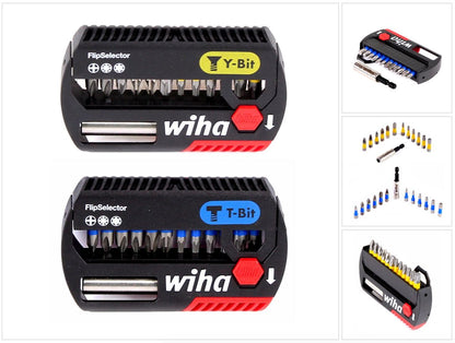 Wiha SB 7947Y-904 FlipSelector ( 41827 ) Y-Bit 25 mm Phillips, Pozidriv, TORX® 13-tlg. 1/4" + Wiha SB 7947T-906 FlipSelector T-Bit 25 mm Phillips, Pozidriv, TORX® 13-tlg. 1/4" ( 41824 ) - Toolbrothers