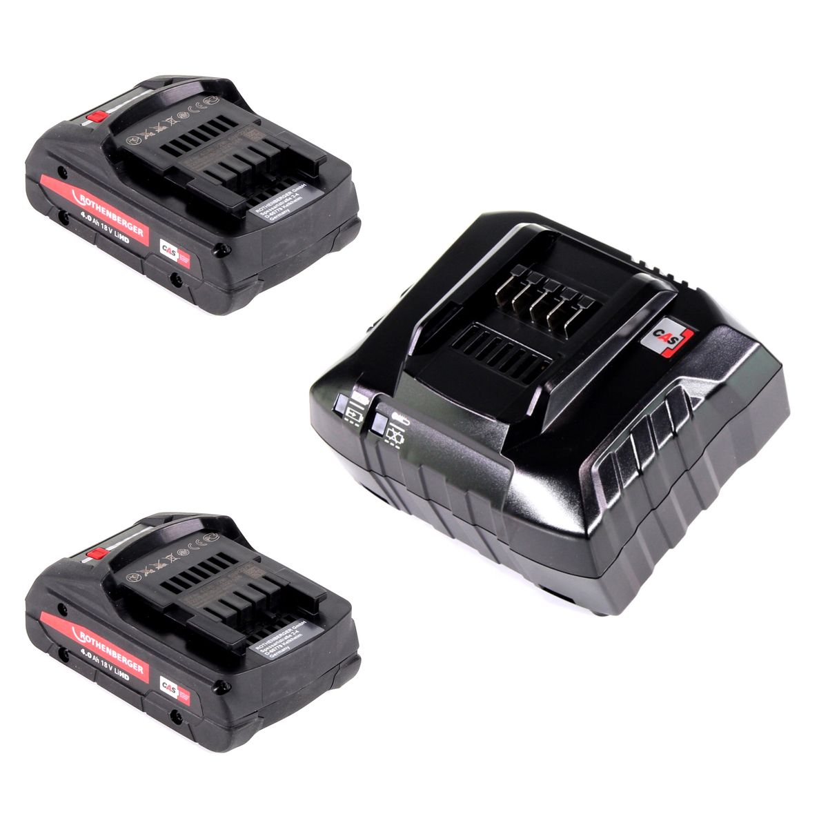 Rothenberger Akku Set 18V LiHD mit 2x Akku 8,0Ah ( 1000002549 ) + Ladegerät ( 1000001654 ) - Toolbrothers