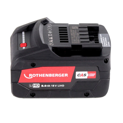 Rothenberger Akku Set 18V LiHD mit 2x Akku 8,0Ah ( 1000002549 ) + Ladegerät ( 1000001654 ) - Toolbrothers