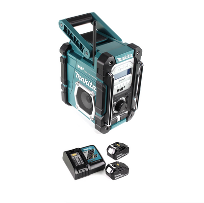 Makita DMR 112 RF Akku Baustellen Radio 7,2 - 18V Bluetooth DAB+ + 2x 3,0Ah Akku + Ladegerät - Toolbrothers