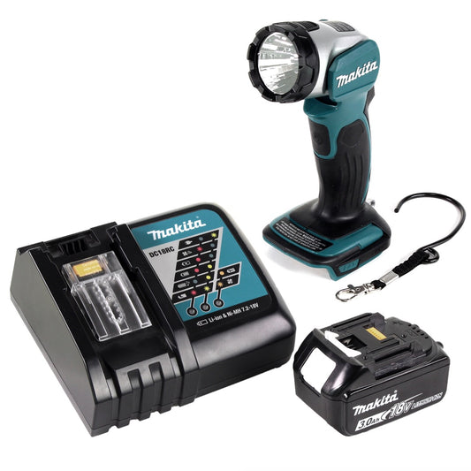 Makita DML 802 RF1 Akku Lampe 18 V Li-Ion für 14,4 und 18 V Akku + 1 x 3,0 Ah Akku + Ladegerät - Toolbrothers