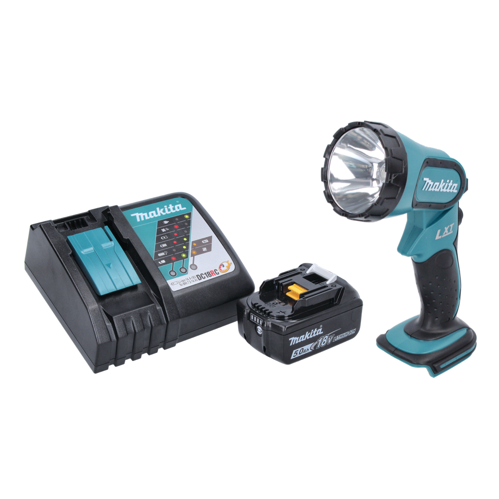 Makita DML 185 RT1 Akku Lampe / Handleuchte 18 V + 1x Akku 5,0 Ah + Ladegerät - Toolbrothers