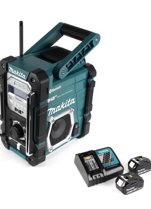 Makita DMR 112 RM Akku Baustellen Radio 7,2 - 18V Bluetooth DAB+ + 2x 4,0Ah Akku + Ladegerät - Toolbrothers