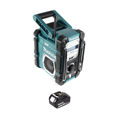 Makita DMR 112 T1 Akku Baustellen Radio 7,2 - 18V Bluetooth DAB+ + 1x 5,0Ah Akku - ohne Ladegerät - Toolbrothers