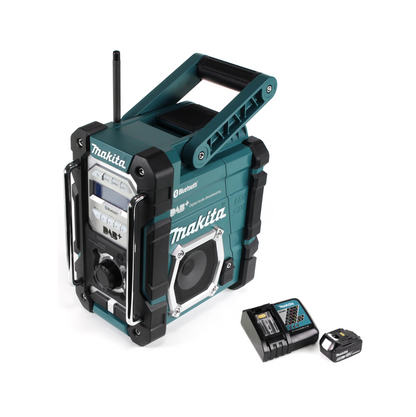 Makita DMR 112 RT1 Akku Baustellen Radio 7,2 - 18V Bluetooth DAB+ + 1x 5,0Ah Akku + Ladegerät - Toolbrothers