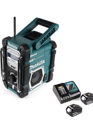 Makita DMR 112 RG Akku Baustellen Radio 7,2 - 18V Bluetooth DAB+ + 2x 6,0Ah Akku + Ladegerät - Toolbrothers