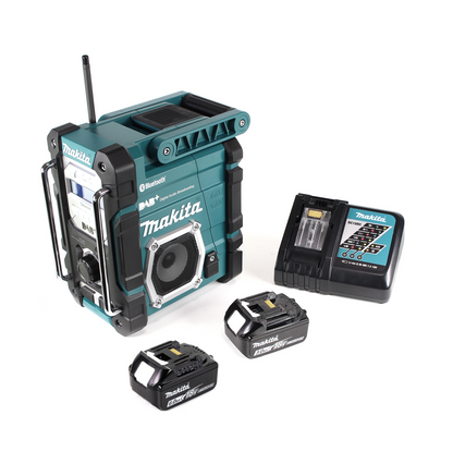 Makita DMR 112 RG Akku Baustellen Radio 7,2 - 18V Bluetooth DAB+ + 2x 6,0Ah Akku + Ladegerät - Toolbrothers