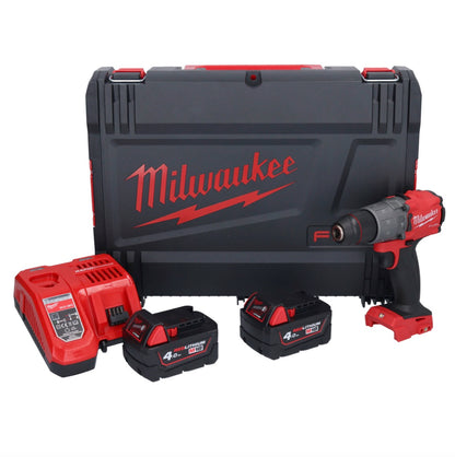 Milwaukee M18 FPD2-402X Akku Schlagbohrschrauber 18 V 135 Nm Brushless + 2x Akku 4,0 Ah + Ladegerät + HD-Box - Toolbrothers