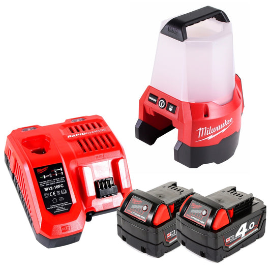 Milwaukee M18 TAL-402C Akku Baustrahler 18 V Li-Ion Lampe Leuchte + 2x 4,0 Ah Akku + Ladegerät - Toolbrothers