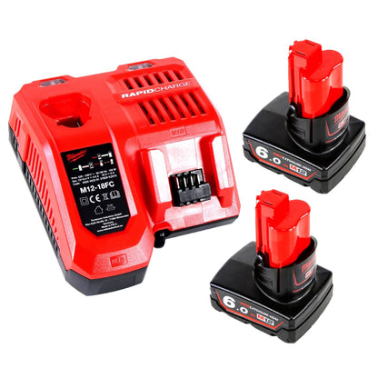 Milwaukee M12 SL-602C Akku Stableuchte Taschenlampe 12 V 220 Lm + 2x Akkus 6,0 Ah + Ladegerät - Toolbrothers