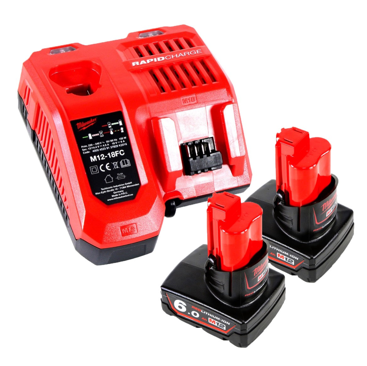 Milwaukee M12 AL-602C Akku Baustrahler 12 V Li-Ion Leuchte + 2x 6,0 Ah Akku + Ladegerät - Toolbrothers