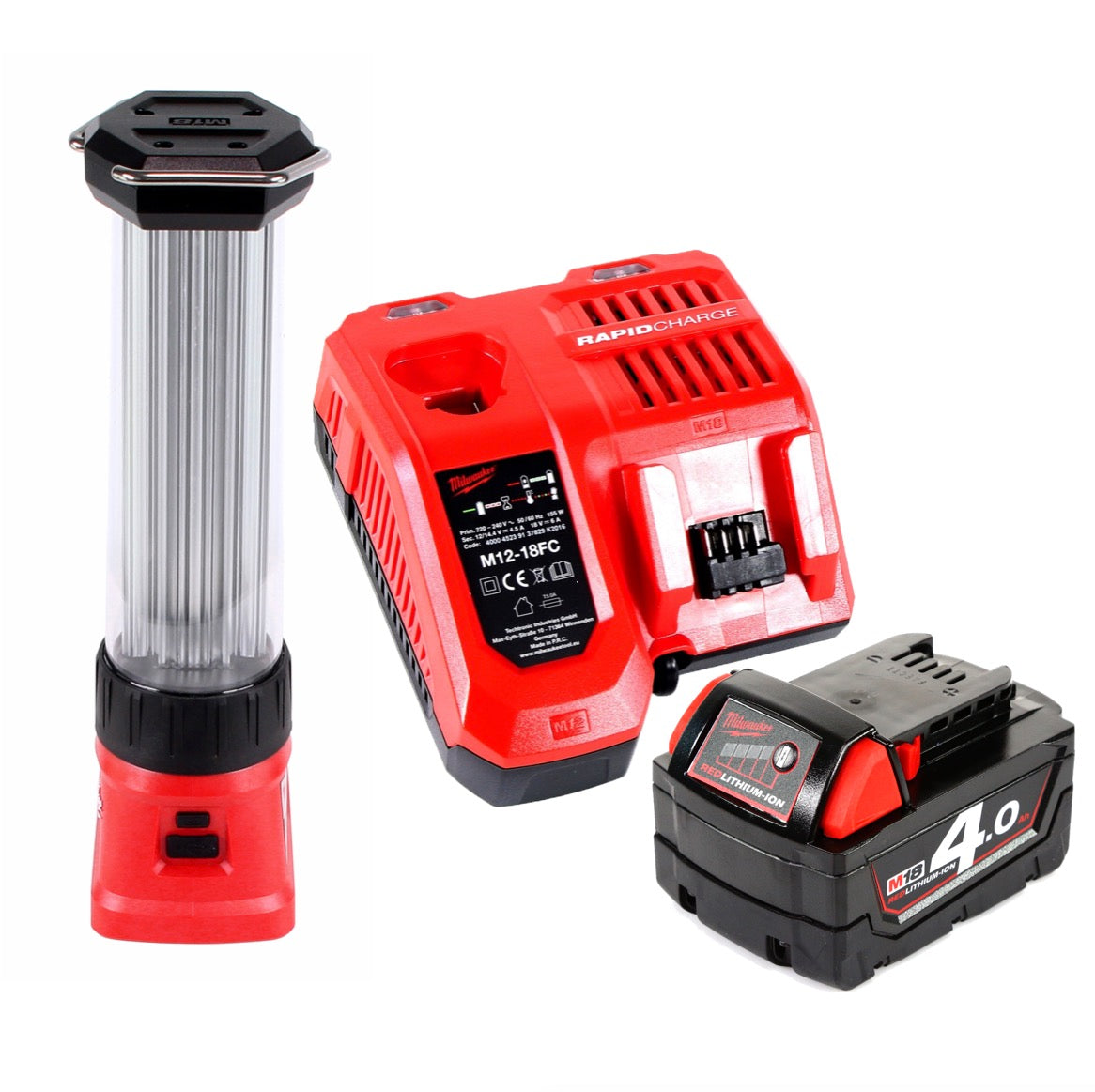 Milwaukee M18 LL-401C LED Akku Laternenleuchte 18 V Li-Ion + 1x 4,0 Ah Akku + Ladegerät - Toolbrothers