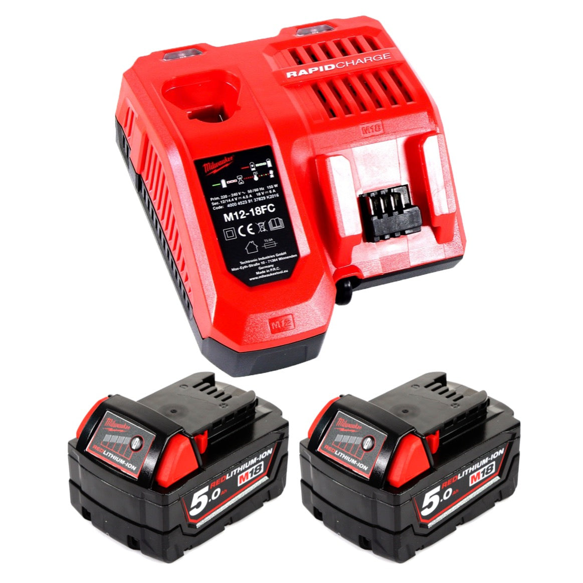 Milwaukee M18 ONERSAL-502C ONE-KEY LED Akku Baustrahler 18 V Li-Ion + 2 x 5,0 Ah Akku + Ladegerät - Toolbrothers