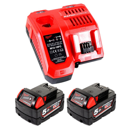 Milwaukee M18 ONERSAL-502C ONE-KEY LED Akku Baustrahler 18 V Li-Ion + 2 x 5,0 Ah Akku + Ladegerät - Toolbrothers